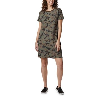 Columbia Park Printed, Vestidos Verde Oliva Para Mujer | 496832-GPT